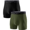 LAPASA Pacco da 2 Boxer Asciugatura Rapida a Vita Alta Uomo M16 - Mutande Sportive Elasticizzate Abbigliamento Intimo Leggeri Traspiranti in Rete Viaggio