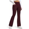 Libin Leggins Termici Donna Invernali Sportivi Pantaloni | Impermeabile Vita Alta in Pile Felpati Tuta leggings a Zampa Yoga Gym Palestra Trekking Neve Sci con Tasche