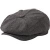 TOP-EX L/XL/XXL lana merino da uomo, 8 pannelli, a spina di pesce, in tweed retrò, cappello da racchetta