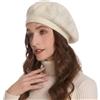 ZLYC Berretto Invernale da Donna, Berretto Francese, Doppio Strato, Caldo Beret