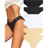 ALL OF ME 6 Pack Mutande Donne Cotone Intimo Donne Scivolare Morbido Hipster Mutandine Sexy Slip Multipack S-XL,S