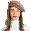 ZLYC Donna Lana Basco Scozzese Stile Francese Berretto