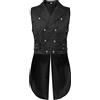 Generic Gilet Gotico da Uomo, Steampunk, Medievale, Elegante, Giubbotto a Doppio Petto per Matrimoni e Feste, Nero, M