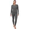 DANISH ENDURANCE Maglia e Pantaloni Termici Donna, Completo in Lana Merino Premium per Sci, Trekking, Grey, L