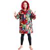 Marvel Spiderman Felpa Coperta con Cappuccio Bambini Ragazzo Pile Coperta Indossabile Hulk Captain America Thor Avengers Idee Regalo