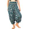 Lofbaz Donna Smocked Waist Elefante Funky Pavone Harem Floreale Jumpsuit Pantaloni