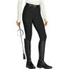 WILLIT Leggings da equitazione da donna Pantaloni da equitazione con grip in silicone completo a vita alta elasticizzati con tasca con cerniera passanti per cintura, Nero , XXL