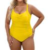 Generico Costume Intero Donna Taglie Forti Costume Intero Curvy Due Pezzi con Ferretto Abbigliamento da Bagno Contenitivo Nero Costumi Interi Push Up Scollato XL Nuoto Reggiseno Schiena Nuda Moda Modellante