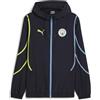 Puma Giacca da uomo in tessuto pre-partita Manchester City 2024 2025, Nuovo Blu Navy/Giallo Glow (24), S