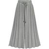 Generico Pantaloni Estivi Donna Gonna Pantalone Lunga Casual Comodi Leggeri Pantaloni Gamba Larga Vita Alta Elasticizzati Pantaloni Culotte Larghi Taglie Forti Baggy Pantaloni Palazzo con Tasche