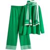 Vhersily 2025 Completo in Maglia Donna Elegante 3 Pezzi Lana Polsino Elastico Tute Maglione Maniche Lunghe e Pantalone Vita a Gamba Larga Tuta Autunno Invernale Set Lavorati Larghi con Sciarpa Morbido