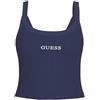 GUESS Top Donna Canotta Stella Rib Tank Magician Blue ES26GU61 V6GP16K3180 G7JX (IT, Testo, M, Regular, Regular, Blu)