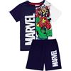 Marvel Pigiama per Ragazzi | Bambini Thor Iron Man Hulk Captain America Superhero T-Shirt Pantaloncini Pjs Set | Regali di Merchandising di Personaggi di Fumetti di Film