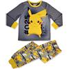 Pokémon Pokemon - Set pigiama da ragazzo con pantaloni super morbidi, 3-10 anni, Grigio, 3-4 Years