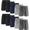 L&K 10 Boxer Uomo 100% Cotone, Intimo Uomo Comodo, M-4XL, 1409 | Morbidi e traspiranti, boxer uomo con elastico in vita e patta con bottone, vestibilità comoda