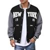Celanisai Giacca da baseball da uomo, felpa college con ricamo New York, giacca bomber blouson da uomo slim fit, giacca da pilota casual alla moda, giacca di mezza stagione stile retrò streetwear, O