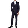 N+1 Abito Uomo Giacca e Pantalone Elegante Completo Taglie Forti Calibrato 54 56 58 60 62 64 66 68 70 72 74 (IT, Numero, 58, Regular, Regular, Blu)