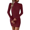Cocila Abiti da Cerimonia Donna XS Vestiti Collo Alto Estivi Vestiti Anni 50 Curvy Abito Estivo Cotone Donna Abito Carnevale Donna Dama 700 Offerte del Giorno Lampo Prime (Red, L)