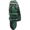 ESPERANTO Cintura 4 cm in vero Pitone verde smeraldo con fibbia argentata 100% Nichel free