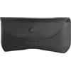TORRO Custodia Occhiali - Custodia per occhiali/occhiali da sole in vera pelle con fodera in microfibra e supporto per il ponte del naso (Nero)