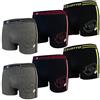 Lotto - Boxer da uomo, in cotone elasticizzato - Boxer da uomo con slip integrato - confezione da 6 colori assortiti, Multicolore, M