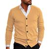 LOIJMK Cardigan da uomo, sottile, leggero, con scollo a V, sottile, con bottoni, maglia fine, morbido, comodo, per il tempo libero, giacca a maniche lunghe, in cotone
