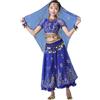 Generico Bollywood Ragazza Pancia Gonna Abiti Costume Indiano Bambini Vestito da Ballo Fantasia Vestito di Carnevale Vestito Lucido Partito