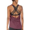 icyzone 2 in 1 Canotta Donna Sportiva con Reggiseno, Top con Imbottiture Rimovibili Senza Maniche per Fintness Palestra Yoga (L,Orchidea Malva)