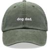 Cap Base Dog Dad. Berretto da baseball vintage lavato unisex cappello papà regolabile cane, Oliva, Taglia unica