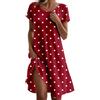 Generico Vestiti Donna Estivi Vestito Estivo Donna Abito Elegante Lungo Abitino Prendisole Maglina Abiti Eleganti da Casa Cotone Lunghi Curvy Maniche Corte in Lino Women Abbigliamento 4XL Fresco Corti Viscosa