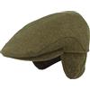 Hut Breiter Breiter Berretto invernale da uomo con paraorecchie Schiebermütze con paraorecchie Flatcap berretto con visiera 100% lana con protezione auricolare ripiegabile berretto delicato sulla pelle e comodo