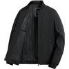 Generico Giacca Uomo Casual Elegante con Colletto Baseball a Quadri Leggero e Confortevole per Autunno capotto Moda (Black, M)
