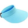 MK MATT KEELY Cappello Donna Estivo da Sole Visiera Paglia Pieghevole Cappello da Spiaggia Regolabile,Blu