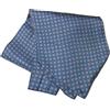 Avantgarde UOMO VARI ascot di seta foulard da collo CASHE COL BLU con disegni a FIORI SETA var 5, colore blu 5