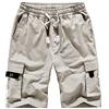 YOUCAI Casual Estate Casual Tasche Larghe Cargo Pantaloni Corti Uomo Tinta Unita Messenger Cargo Shorts Uomo Larghi Multi-Tasca Mimetici da Uomo Pantaloncini Casual da Esterno Bianco L