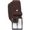 QUAMOD cintura uomo in pelle scamosciata larga 3,5 cm- 4 cm (35mm-40mm) | blu navy, marrone, taupe, nero, grigio, cognac | scamosciato con confezione regalo | produzione ecologica e leale