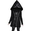 Duohropke Steampunk, costume da donna gotico, con cappuccio, giacca da vampiro, felpa con cappuccio, felpa con cappuccio, per cosplay, carnevale, Halloween, abbigliamento streetwear