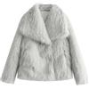 Generico Cappotto Pelliccia Sintetica Donna Invernale a Volpe Lungo con Grande Colletto Pellicciotto Corto Elegante Curvy Giacca Caldo Leggero Giubbotto Primaverile Termico per Feste Sera Lavoro Casa