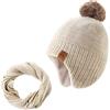 AHAHA Cappello Bambino Invernale con Pompon Berretti Bambini Morbido e Caldo Berrette Bambino