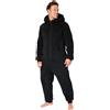 CityComfort Pigiama Intero Uomo - Pigiama Invernale Uomo in Caldo Pile con Cappuccio M-3XL - Pigiami Interi per Ragazzi Idea Regalo (Nero, XL)