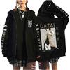 zhedu Bungou Stray Dogs Pullover con Cerniera Taglie Forti Felpe con Cappuccio Manga Anime Giapponesi Unisex per Adolescenti Harajuku Spalla Cadente Casual Hip Hop Streetwear (Color 04,XXL)