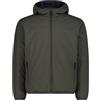 CMP Giacca da uomo reversibile e con cappuccio fisso, 34K0137 (IT, Numero, 52, Regular, Regular, Forest/Blue)