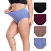 TUTUESTHER Maxi slip da donna taglie forti 16-32 mutandine a vita alta in cotone copertura completa biancheria intima confezione da 4