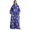 Gegeryozer Coperta con Maniche Donna Indossabile - Felpa Termica Morbida, Tasche Integrate + Cappuccio per Divano e Casa