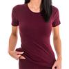 HERMKO 1800 Confezione da 3 Canotte Donna Manica Corta 100% Cotone Biologico