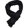 Stfery Sciarpa pashmina, sciarpa invernale da uomo tinta unita frangia calda morbida vestiti accessori per il collo regali, Nero , 70x12in(175x30cm)