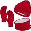 Bequemer Laden Invernali Cappello Sciarpa e Guanti Touch Screen, Berretto in Maglia Scaldacollo e Guanti con Fodera in Pile per Uomo Donna