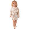 Ankitoys Accappatoio per neonati con adorabile motivo di giraffa - Accappatoio con cappuccio in 100% cotone - Morbido, assorbente e delicato sulla pelle - Per neonati e bambini piccoli, beige., 2-3