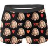 Sobzia Mutande Personalizzate Uomo con Foto Mutande Uomo Divertenti Biancheria Intima Mutanda Boxer Personalizzati con Foto Regali Personalizzabili per Natale,Compleanni e San Valentino Rosa M