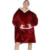 JOJJJOJ Oversize Felpa con Cappuccio Coperta con Tasca Gigante Comoda Sherpa Fleece Coperta con Cappuccio Calda Felpa Accappatoio per Donne Uomini Adolescenti Regalo